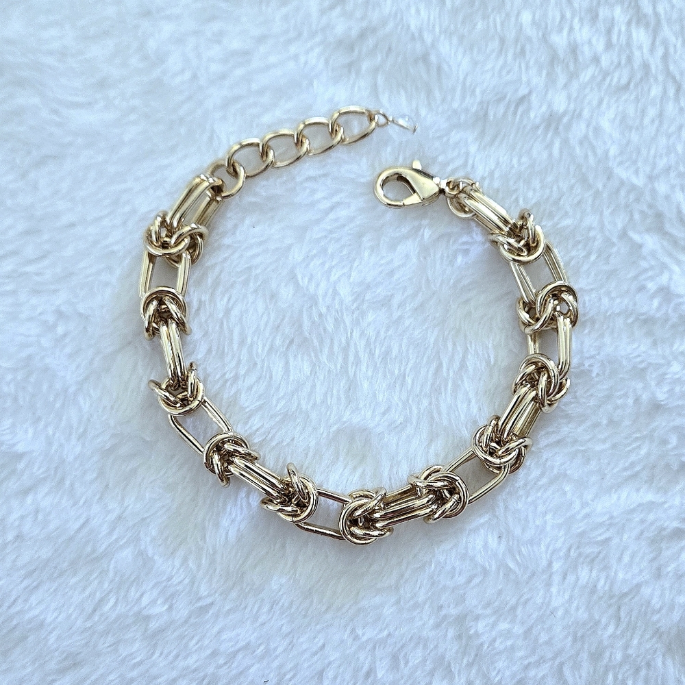 House🏠 of Harlow 1960 Gold💛 Knotted🪢 Link Chain⛓️ Bracelet - NIB - Picture 6 of 10